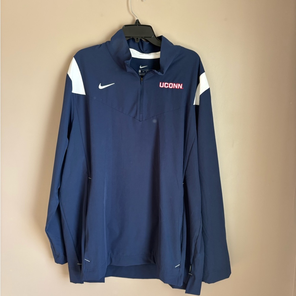 Nike Navy and White UCONN Pullover